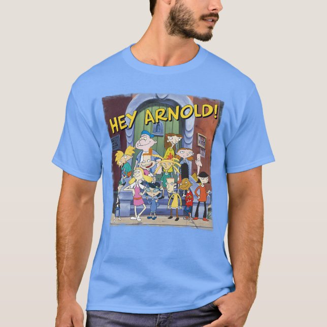 Hey Arnold Vänner Gruppbild Poster rolig T Shirt (Framsida)