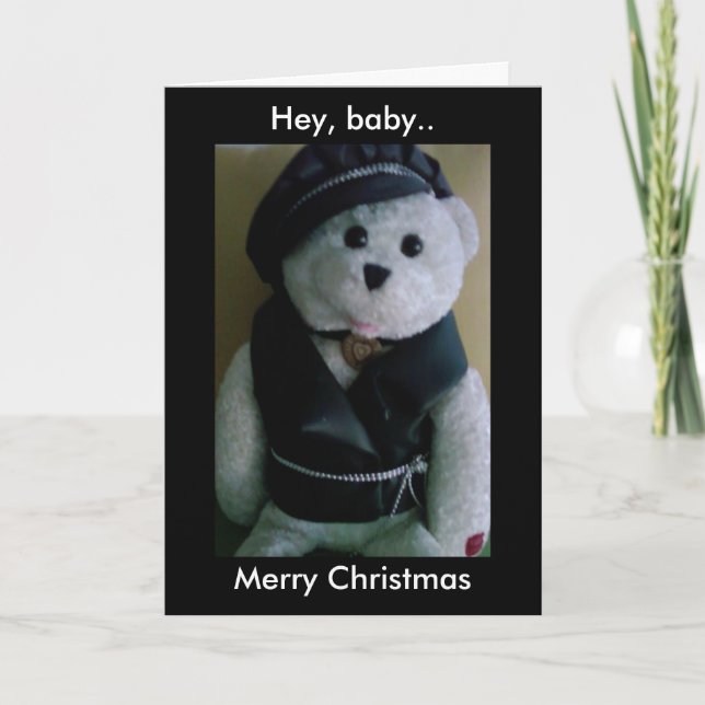 HEY, BABY GOD JUL (BIKER NALLE) HELGKORT (Framsida)