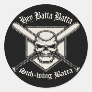 Hey Batta Batta Runt Klistermärke