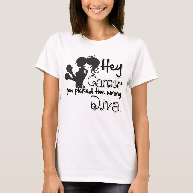 Hey bencancer valde du den fla divaen t-shirt (Framsida)