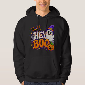 HEY BOO Halloween Familje Matchande Hoodie