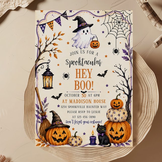 Hey Boo Halloweenfest Inbjudningar (Skapare uppladdad)