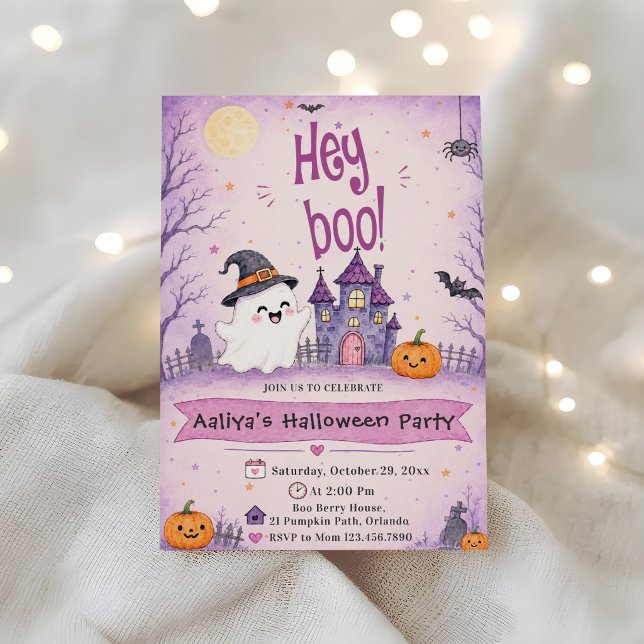 Hey Boo! Halloweenfesten Inbjudningar (Skapare uppladdad)
