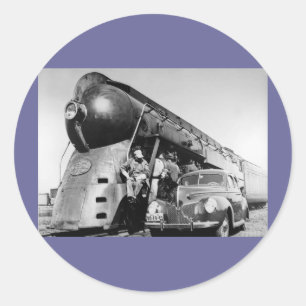 Hey bra järnväg för Lookin vintageNew York cent Runt Klistermärke