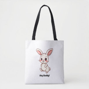 Hey Buddy Söt Tecknad Kanin Kawaii Axelväsk Tygkasse