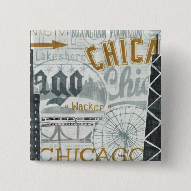 Hey Chicago vintage Knapp (Framsida)