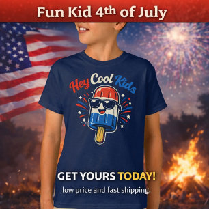 Hey Cool Kids 4:e Juli Barn T Shirt