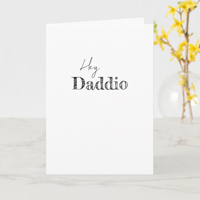 Hey Daddio GLAD FARS DAG Modern Kort (Gul blomma)