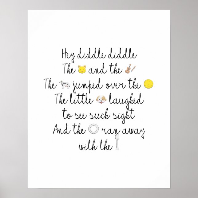 Hey Diddle Diddle Affisch (Framsidan)