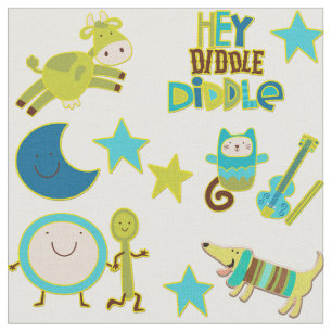 Hey Diddle Diddle barnkammarerim Tyg
