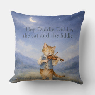 Hey Diddle Diddle Cat and Fiddle Storybook Nursery Kudde