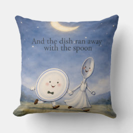 Hey Diddle Diddle Dish and Spoon Pillow Kudde