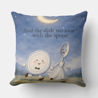 Hey Diddle Diddle Dish and Spoon Pillow Kudde