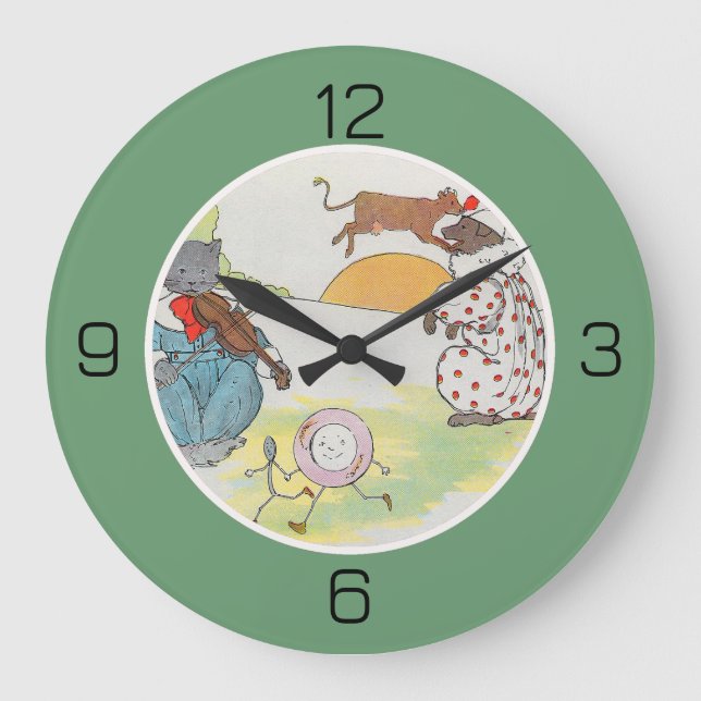 Hey Diddle Diddle Födelsedagsfest Kollektion Stor Klocka (Framsida)