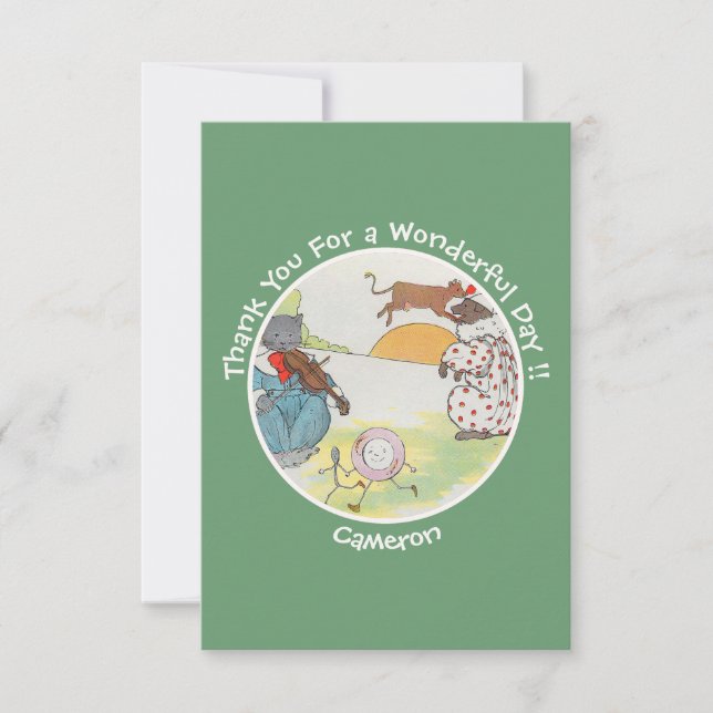 Hey Diddle Diddle Födelsedagsfest Kollektion Tack Kort (Framsida)