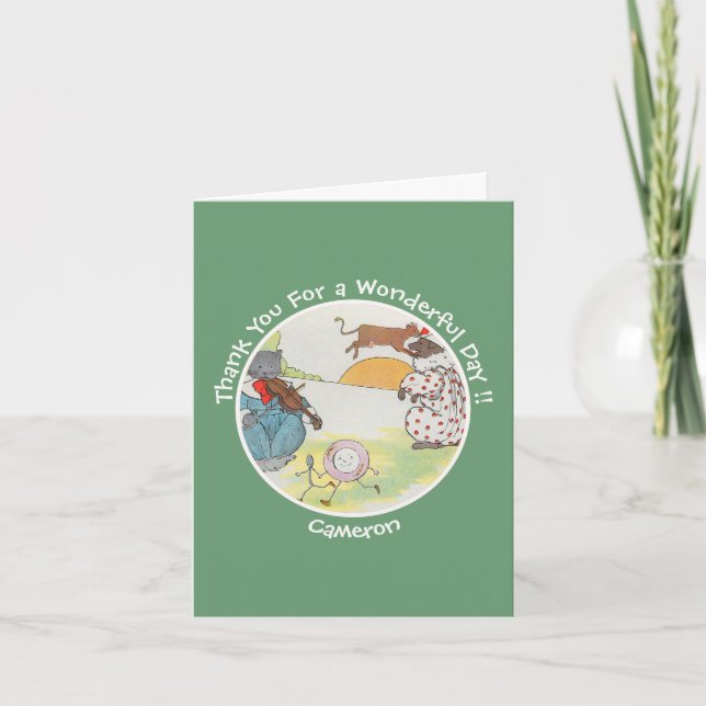 Hey Diddle Diddle Födelsedagsfest Kollektion Tack Kort (Framsida)