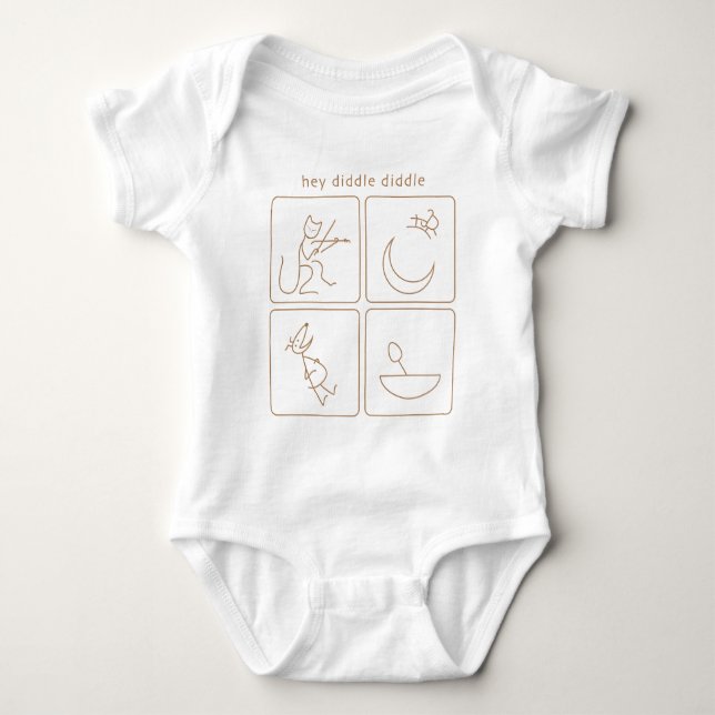 Hey Diddle Diddle onesy Tee Shirt (Framsida)