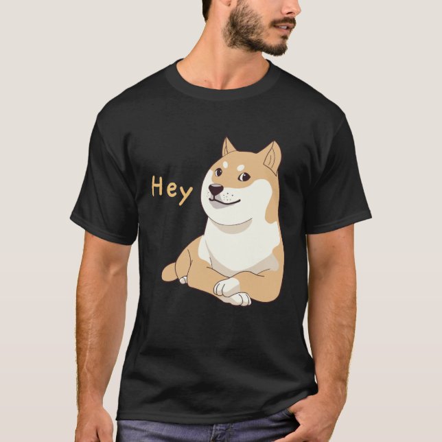 Hey Doge Meme Crossed Arm Shiba Inu Cute Dog T Shirt (Framsida)