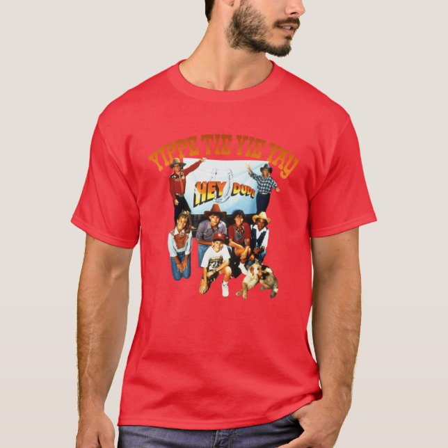 Hey Dude Bar None Ranch Retro 90s Cast Hyllning T Shirt (Framsida)