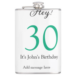 Hey it's 30th birthday green black bold letter nam fickplunta