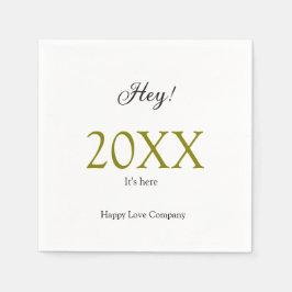 Hey it's new year add year gold black simple. Mini Pappersservett