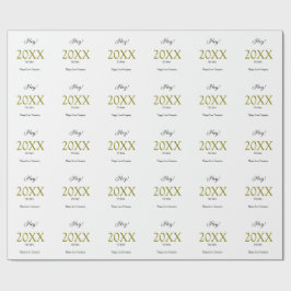 Hey it's new year add year gold black simple. Mini Presentpapper