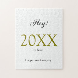 Hey it's new year add year gold black simple. Mini Pussel