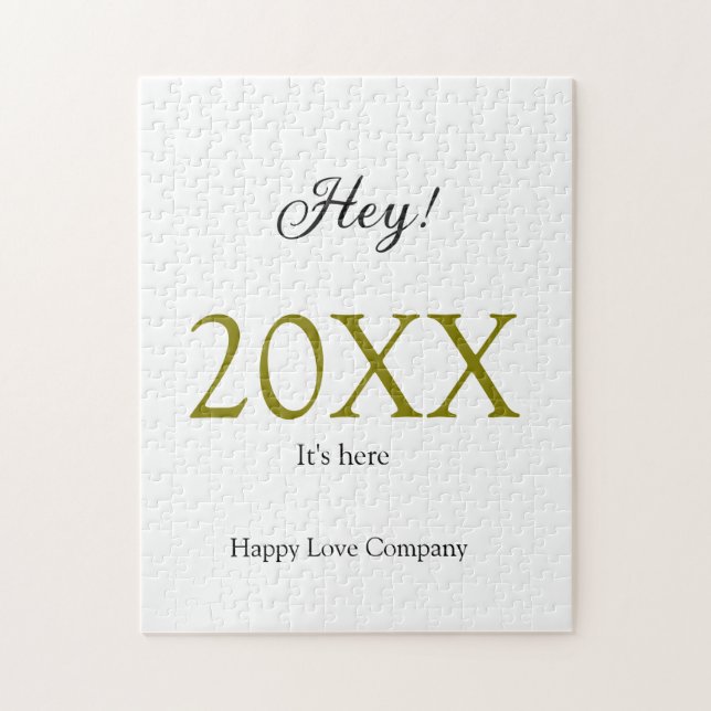 Hey it's new year add year gold black simple. Mini Pussel (Vertikal)