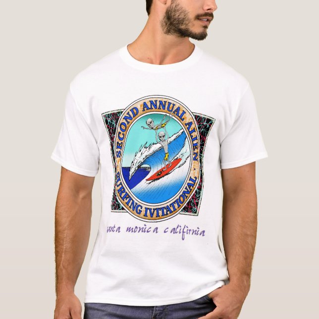 Hey kan utomjordingar surfa för t-shirt (Framsida)