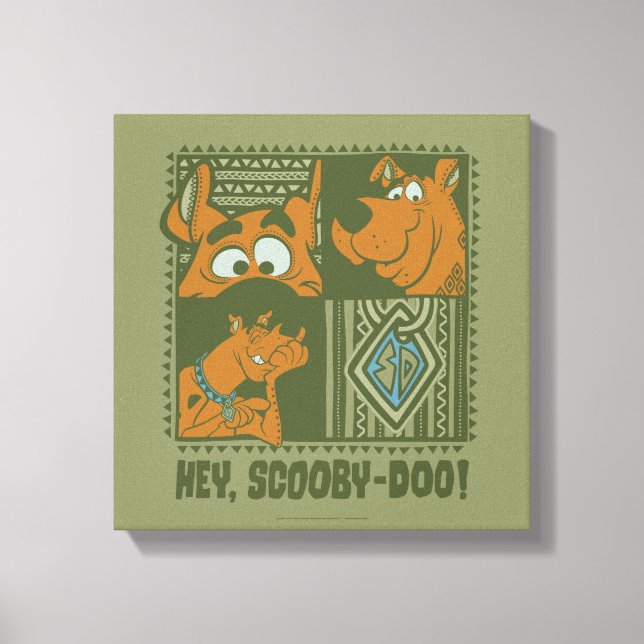 Hey kvadrerar stam- Scooby-Doo grafiskt Canvastryck (Framsida)