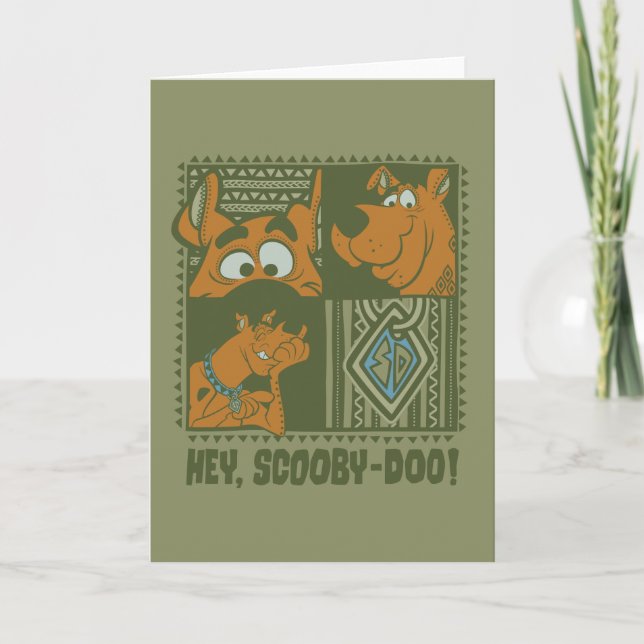Hey kvadrerar stam- Scooby-Doo grafiskt Kort (Framsida)