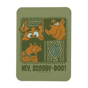 Hey kvadrerar stam- Scooby-Doo grafiskt Magnet
