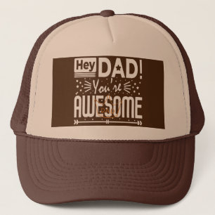 Hey Pappa Du Är Super Typografi Present Keps