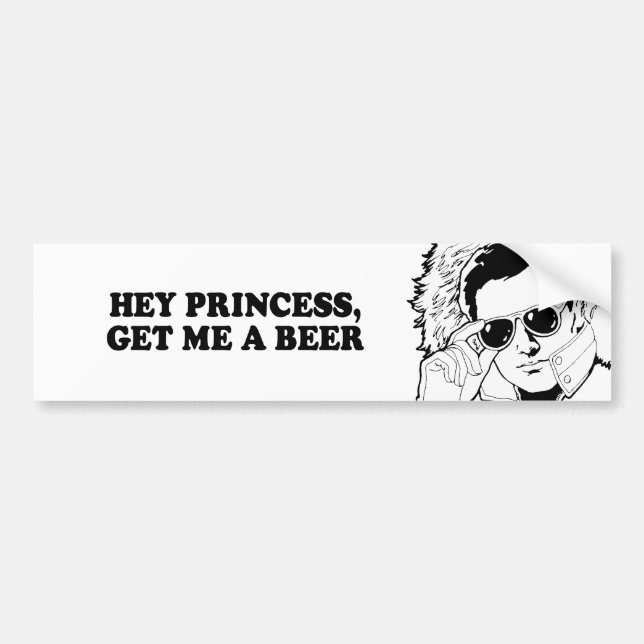 HEY PRINCESSEN - FÅ MIG en ÖLT-tröja Bildekal (Framsidan)