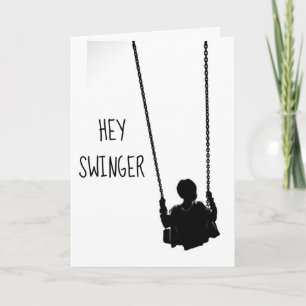 HEY ***SWINGER** LYCKLIG **40th* BIRTHDAY Kort