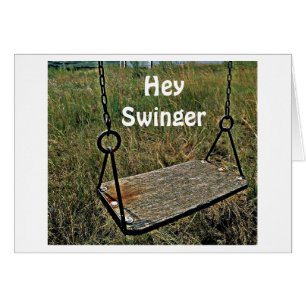 HEY SWINGER-TURNED "40"-BEHÅLLA PÅ SWINGING HÄLSNINGSKORT