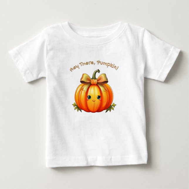 Hey There, Pumpkin – Cute Baby Pumpkin Design T Shirt (Framsida)
