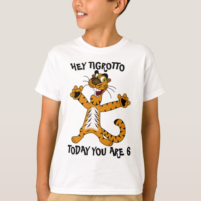 HEY TIGROTTO Födelsedags Pojke T-Shirt (Framsida)