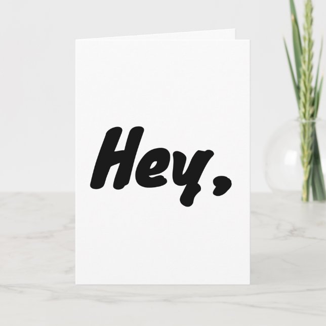 "Hey, wait a minute..." (Any-Fill in the rest) Kort (Framsida)