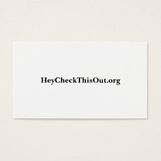 HeyCheckThisOut.org Visitkort