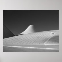 Heydar Aliyev Center i Baku Azerbajdzjan affisch