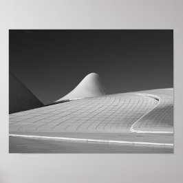 Heydar Aliyev Center i Baku Azerbajdzjan affisch