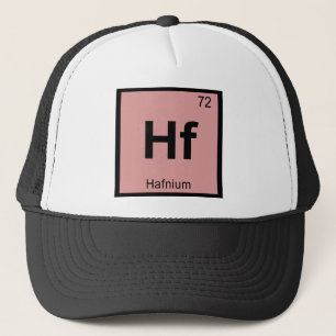 Hf - Hafnium kemi periodiska systemet symbol Truckerkeps