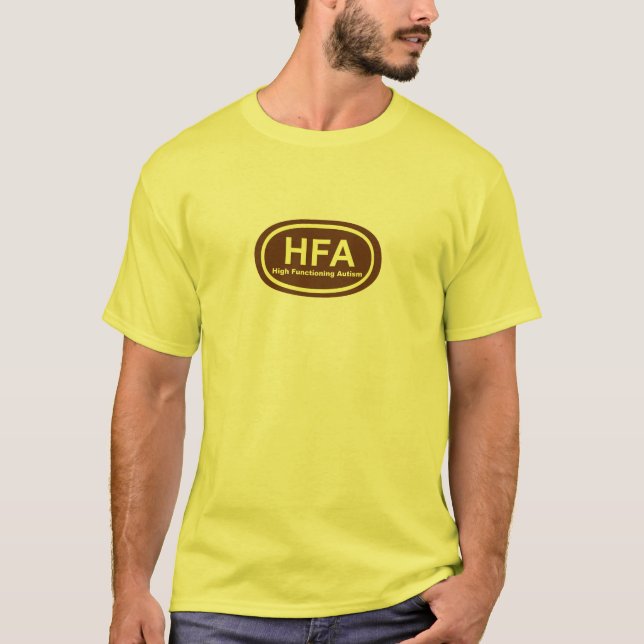 "HFA-" kick som fungerar AutismT-tröja T Shirt (Framsida)