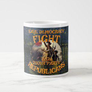 HG CBP 250-årsjubileum USA-flagga Amerika Trumps Jumbo Mugg