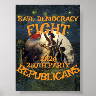 HG CBP 250-årsjubileum USA-flagga Amerika Trumps Poster