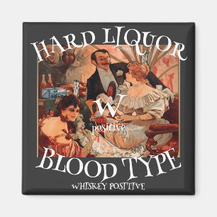 HG Hård Sprit Blodtyp W positiv Whiskey Magnet