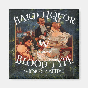 HG Hård Sprit Blodtyp W positiv Whiskey Magnet