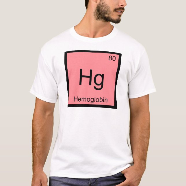 Hg - Hemoglobinkemi Inslag - symbol Blodprov Tee Shirt (Framsida)