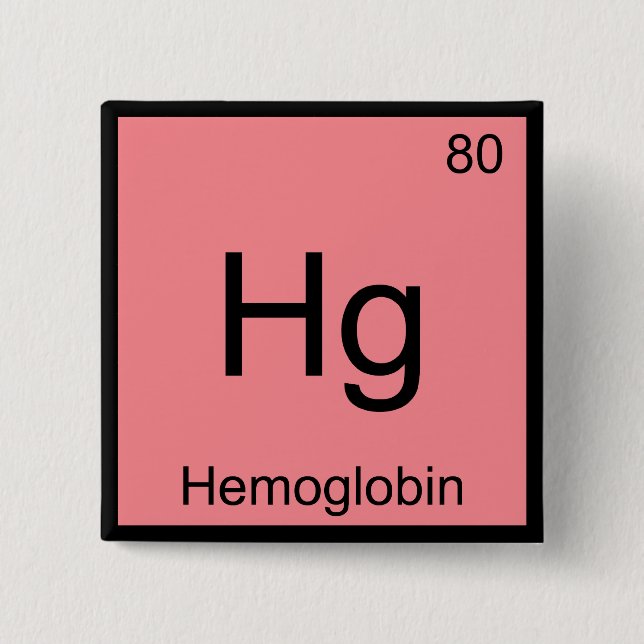Hg - Hemoglobinkemi Inslag Symbol Blood Tee Knapp (Framsida)